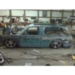 the day i put the wheels on it and got mad because it didnt lay out but alittle cutting helped it out!