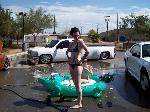 Maegan Machine at the Bruise Krew car wash