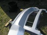 Bumper sectioned and primed